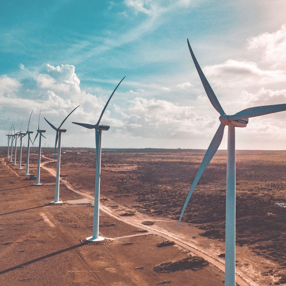 Photographed wind energy infrastructure